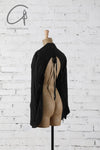 marc le bihan tie trim jacket 2250 E23 black